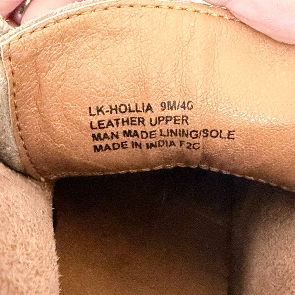 Lucky Brand Hollia Suede Ankle Boots Lug Heel Lace Up Taupe Women's 9M - Picture 8 of 12